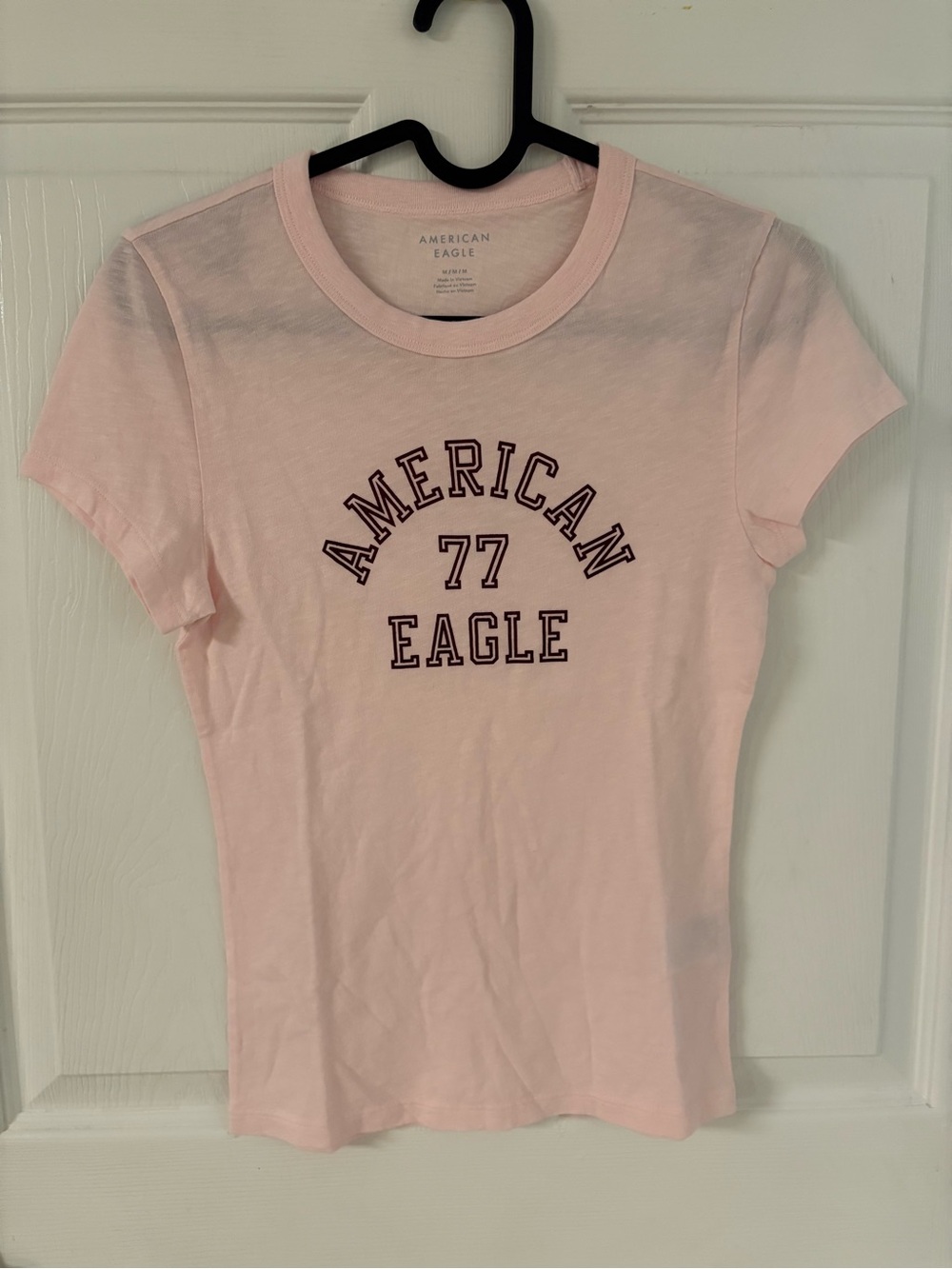 new American Eagle Light Pink 'American 77 Eagle' Graphic Tee
